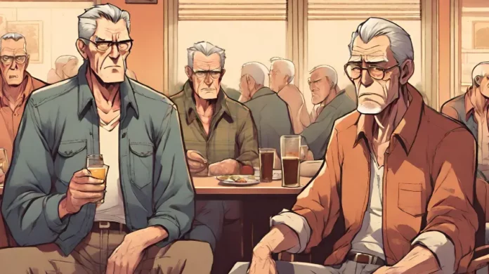 Older man enjoying solitude instead of socializing